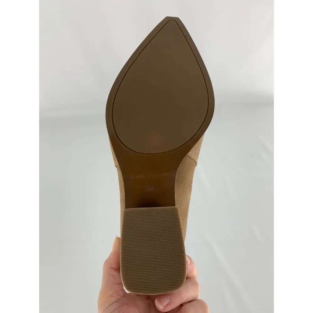 Marc Fisher Marela Boot Womens Size 8M Dark Natural Brown Tan Suede Ankle New